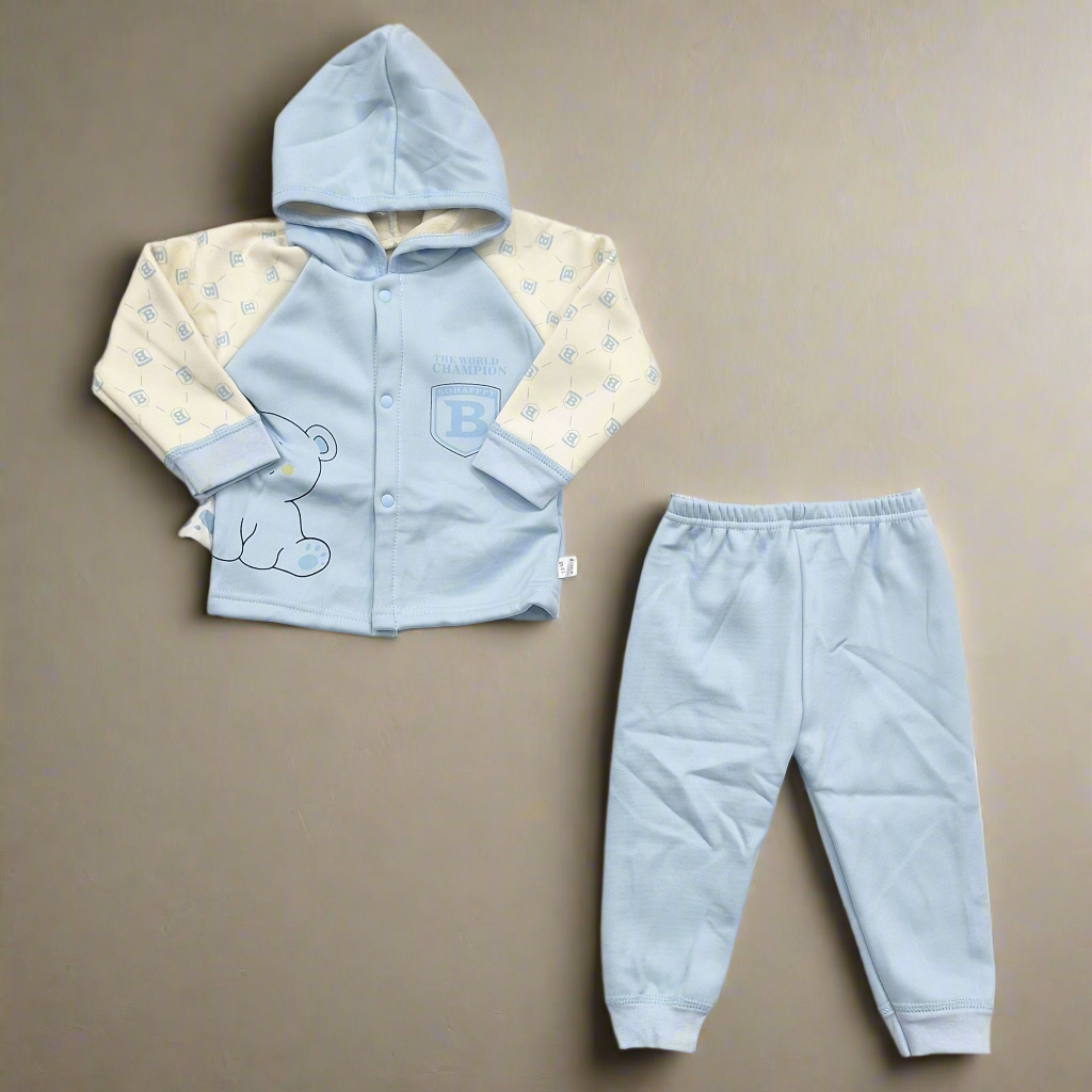 2 Pieces - Hooded Set - Blue - Champion