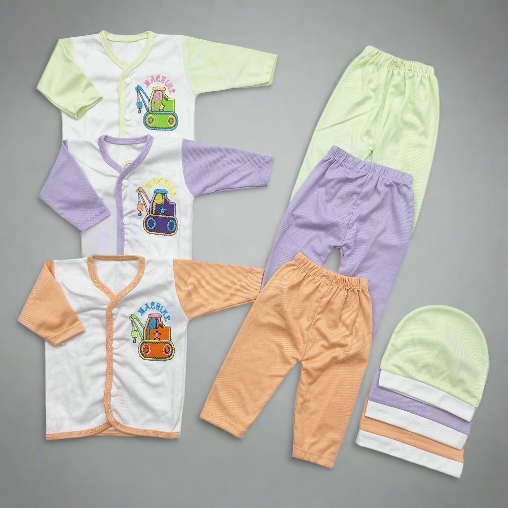 Pack of 3 Newborn - Night Suits - Design 2