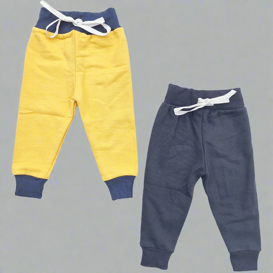 Pack of 2 Fleece Trousers - Yellow & Black - 2 to 3 Years