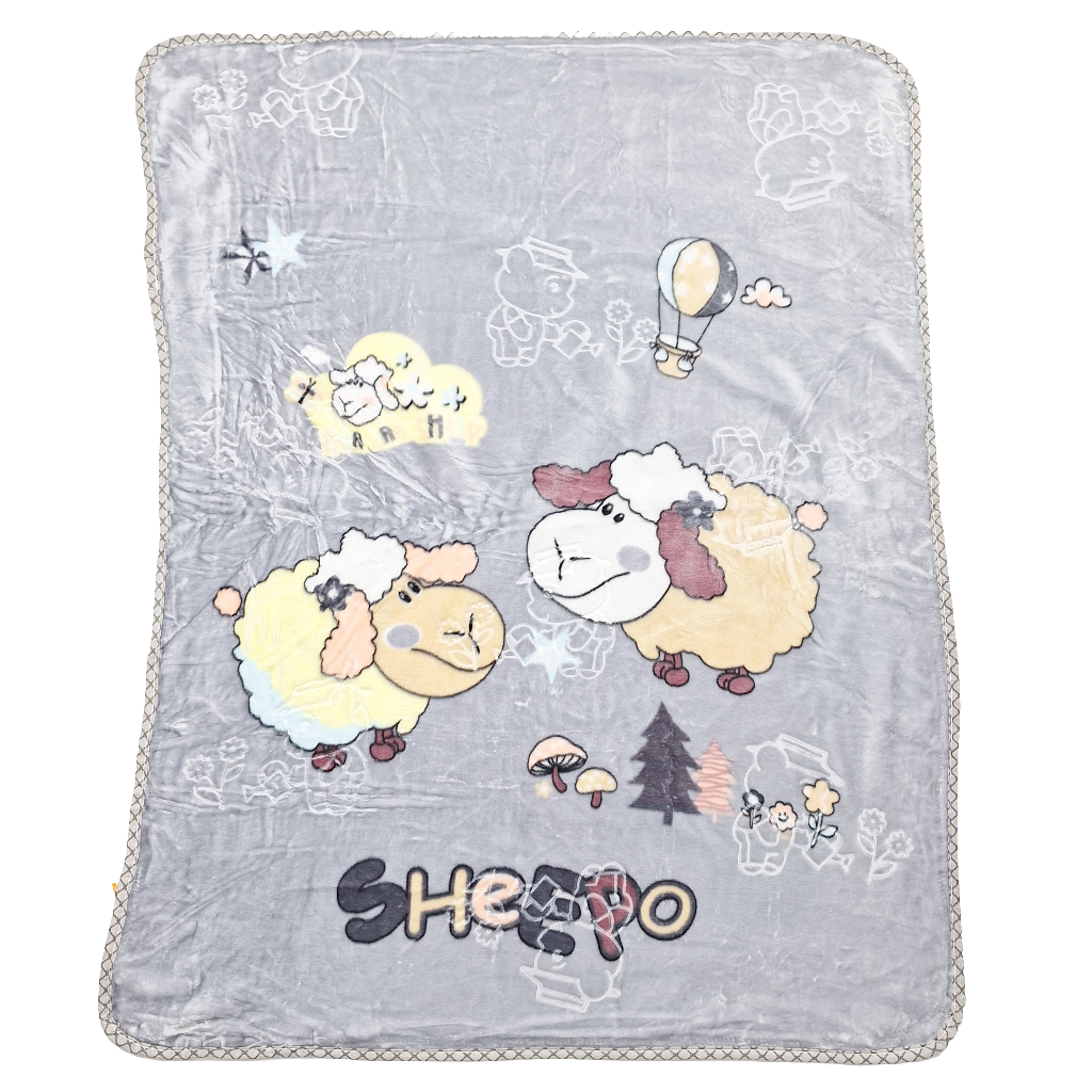 Little Nights - Baby Blanket - Grey - Sheeps - Large