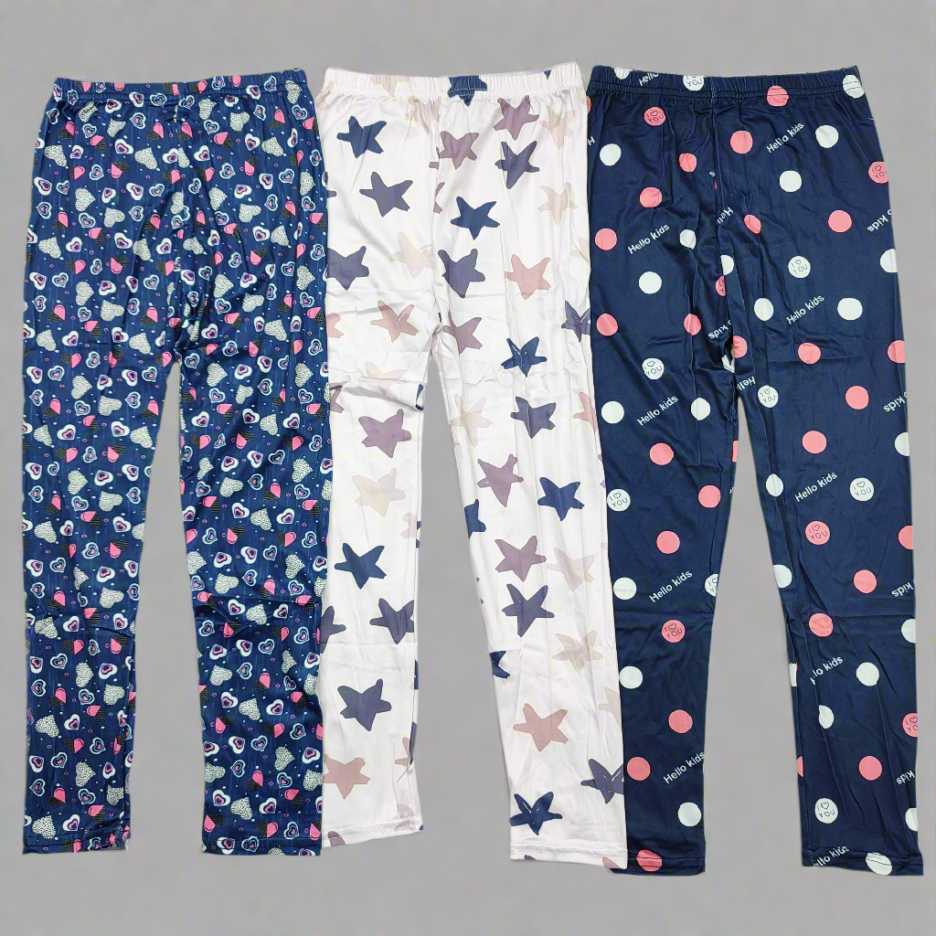 Bundle of 3 - Printed Tights - Design 3 - 6 to 7 Years