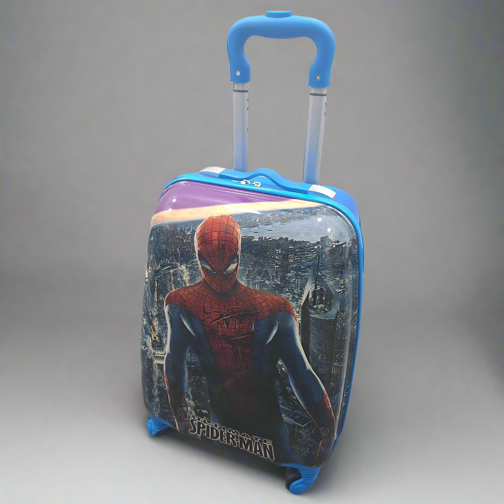 4 Wheels - Kids Travel Trolley - Blue - Ultimate Spiderman