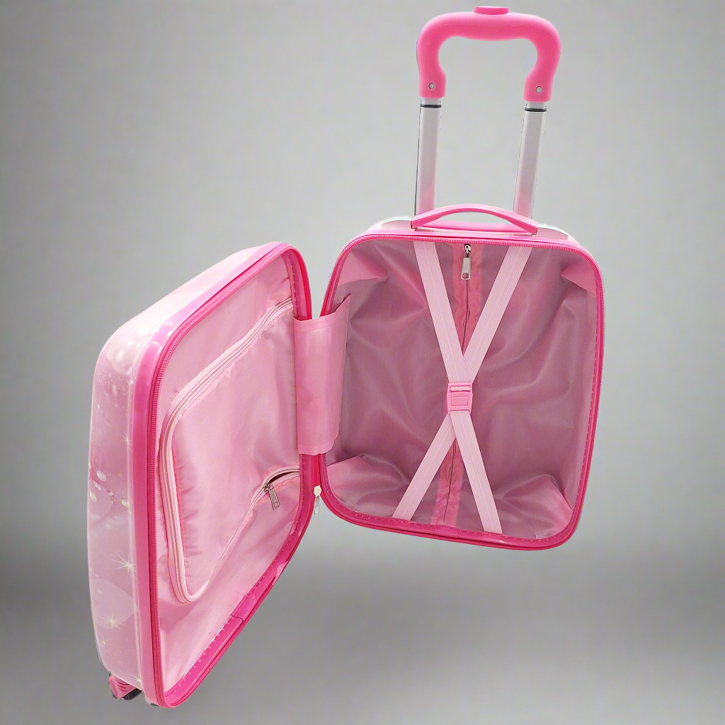 4 Wheels - Kids Travel Trolley - Pink - Barbie