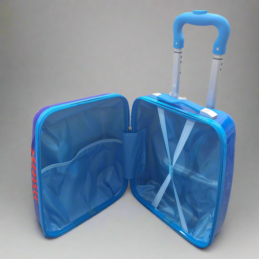 4 Wheels - Kids Travel Trolley - Blue - Cars