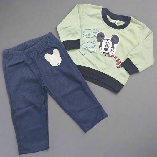 Nijntje - Night Suit - Mickey - Green & Navy Blue