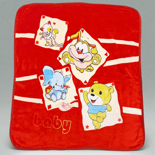 Little Nights - Baby Blanket - Red - Characters - Medium