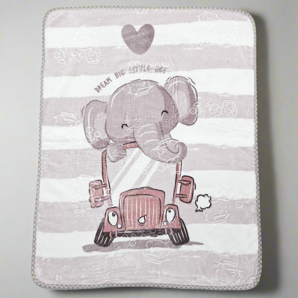 Little Nights - Baby Blanket - Grey - Elephant - Large