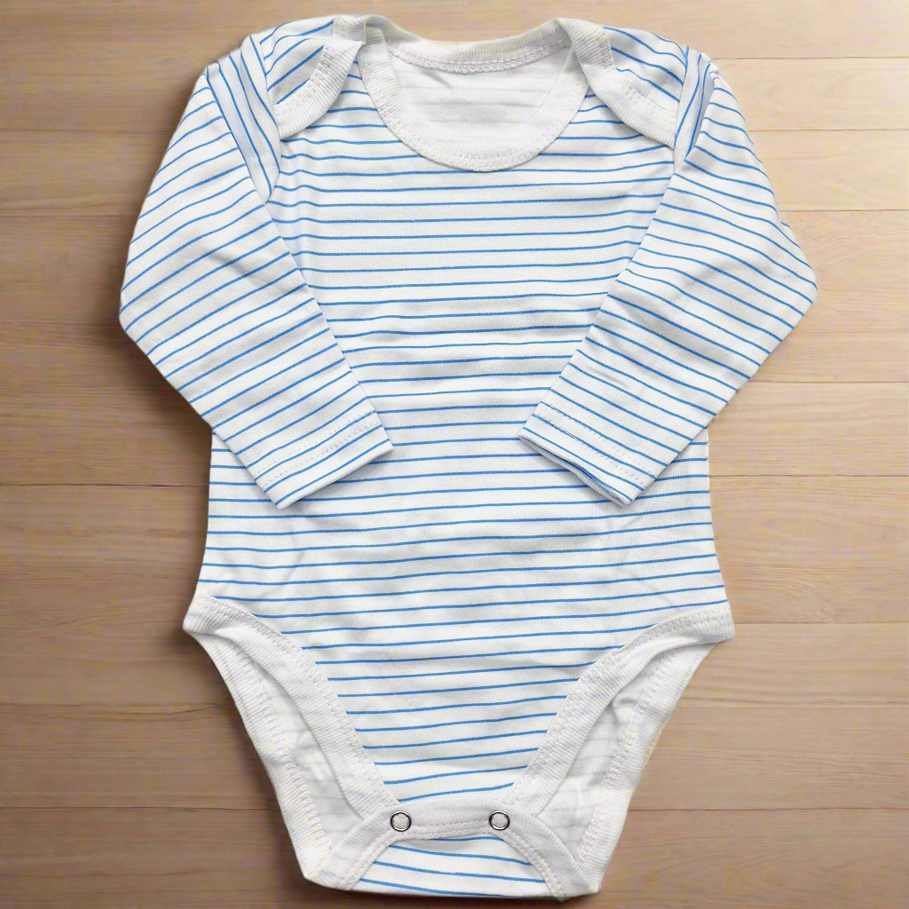 Little Junior - Pack of 5 Long Sleeve Bodysuits - Blue