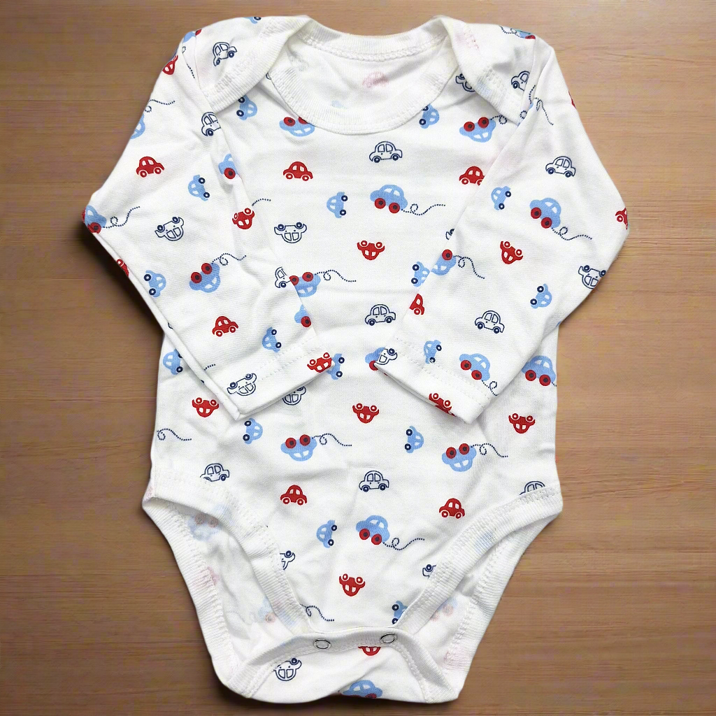 Little Junior - Pack of 5 Long Sleeve Bodysuits - Blue