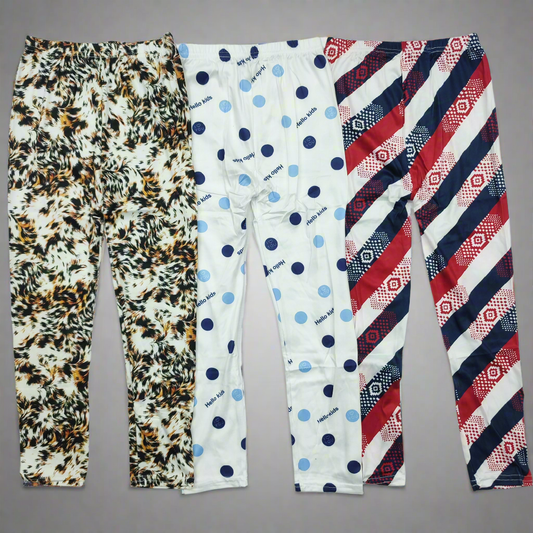 Bundle of 3 - Printed Tights - Design 1 - 6 to 7 Years