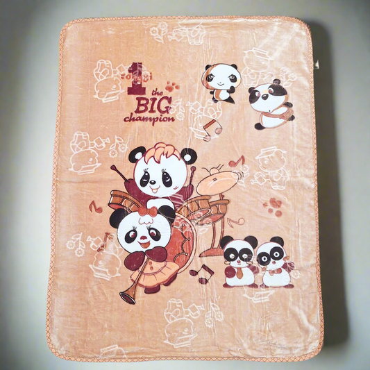 Little Nights - Baby Blanket - Brown - Panda - Large