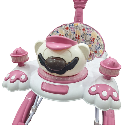 3 In 1 - Baby Walker & Rocker - Pink & White - 9916