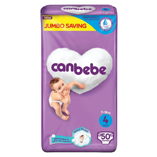 Canbebe Diapers Pack Size 4 - 50 Pcs