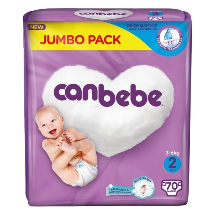 Canbebe Diapers Pack Size 2 - 70 Pcs