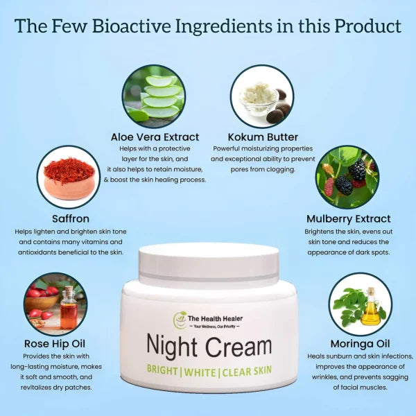 Night Cream For Bright, White And Clear Skin