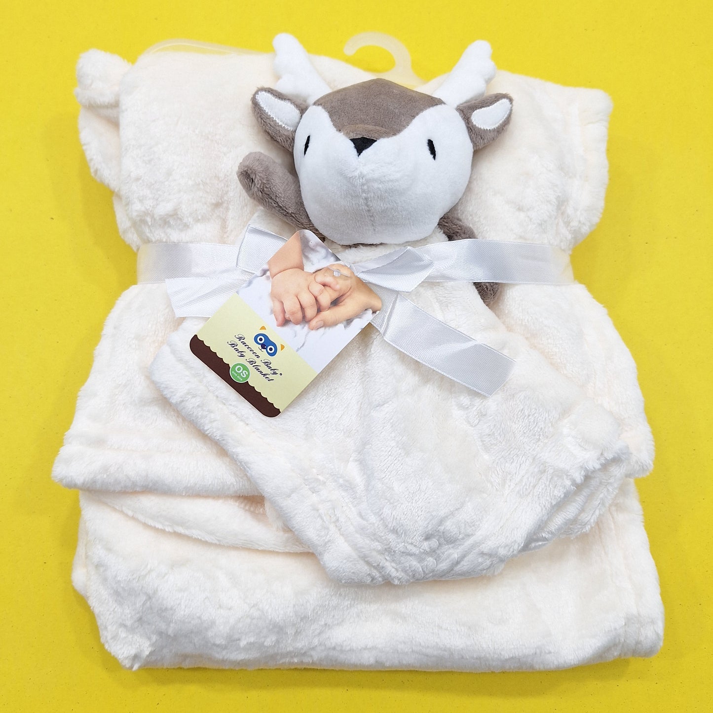 Raccoon Baby - Blanket - Deer - Yellow