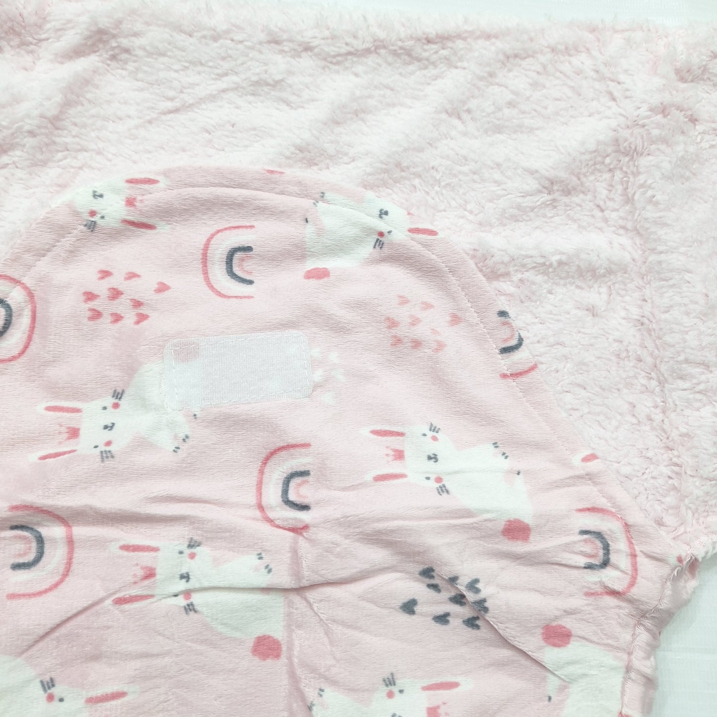 2 Pieces - Swaddle & Blanket - Pink - Rabbit & Rainbow