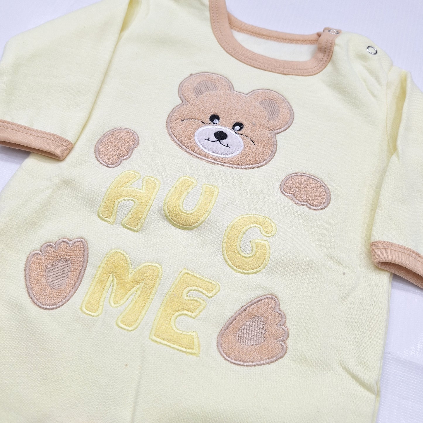 Fleece Romper - Bear - Yellow