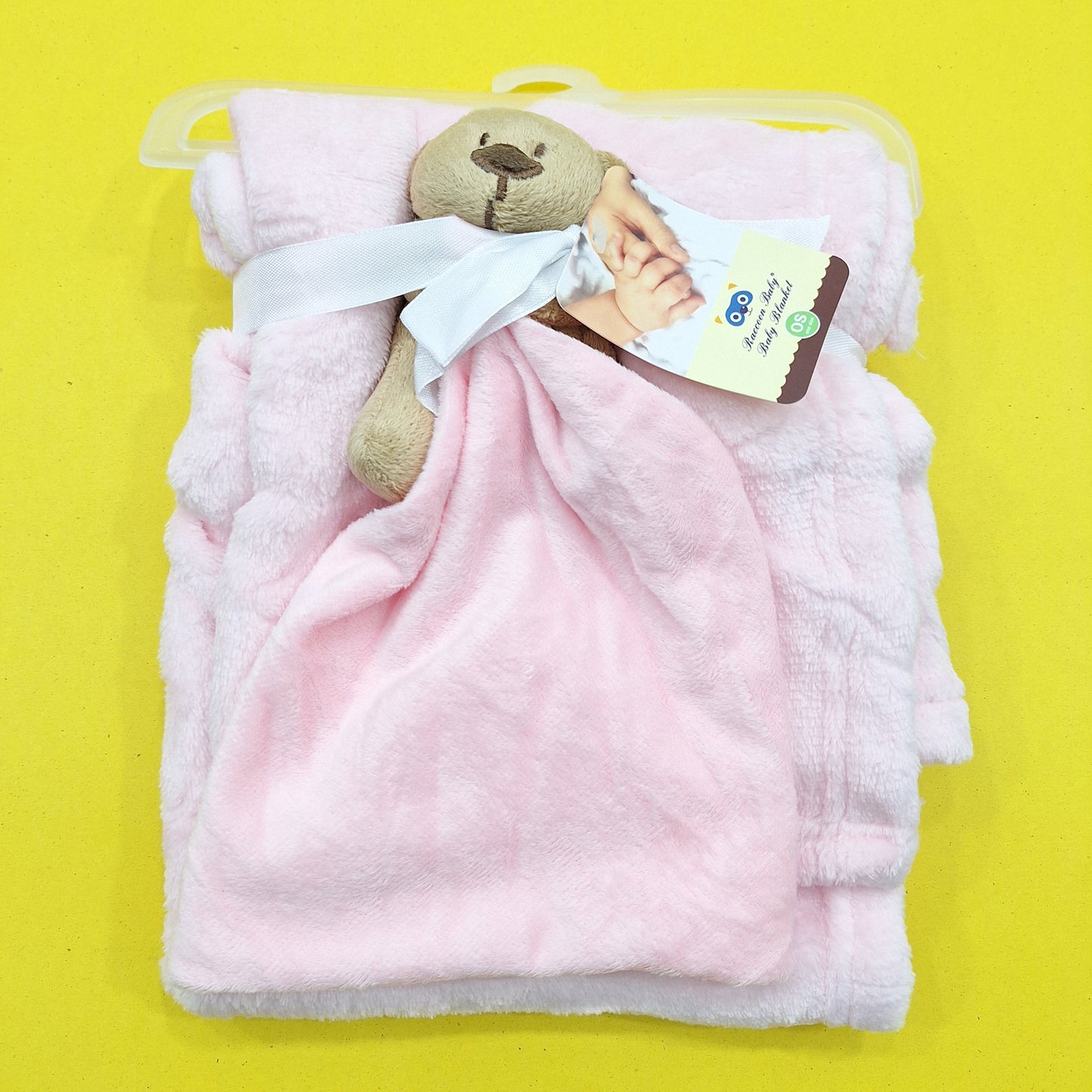 Raccoon Baby - Blanket - Bear - Pink