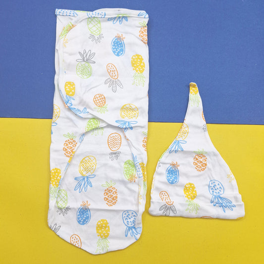 Swaddle With Cap - Pineapples