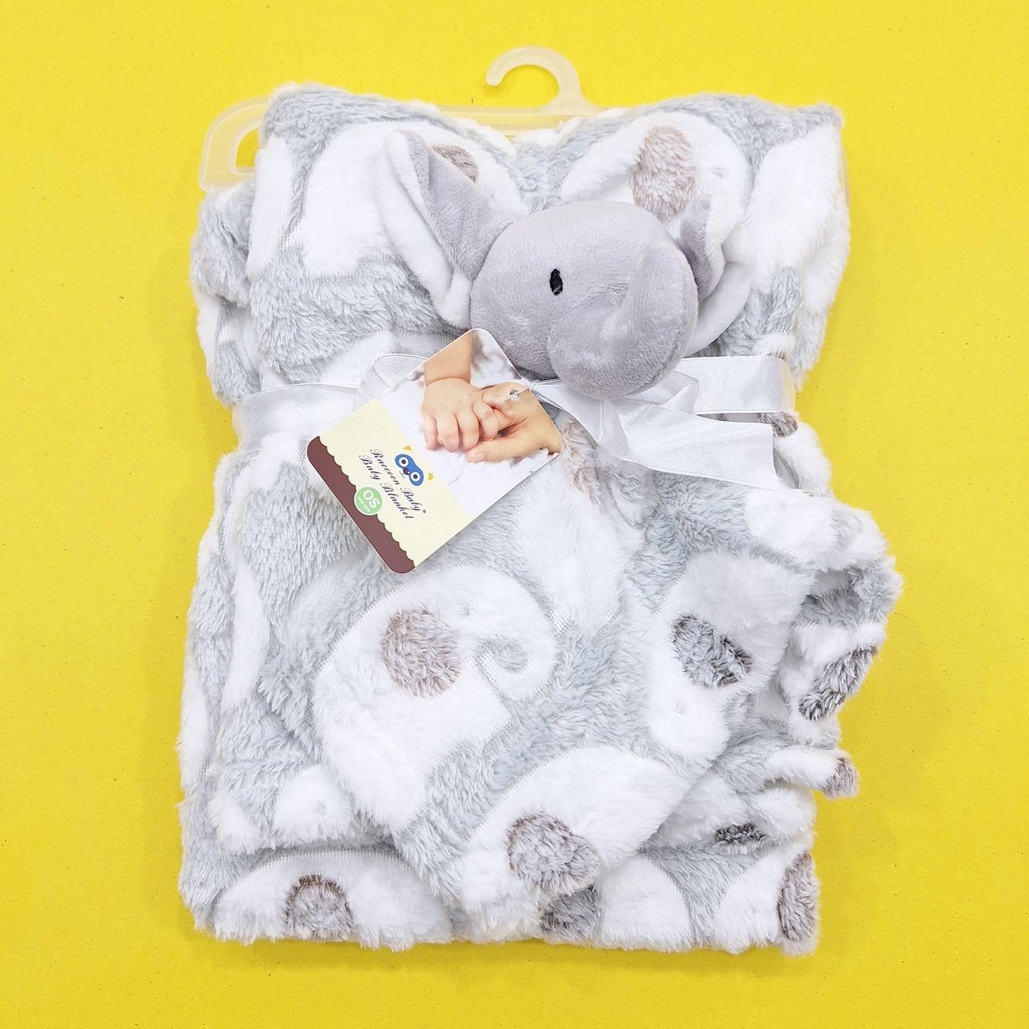 Raccoon Baby - Blanket - Elephant- Grey