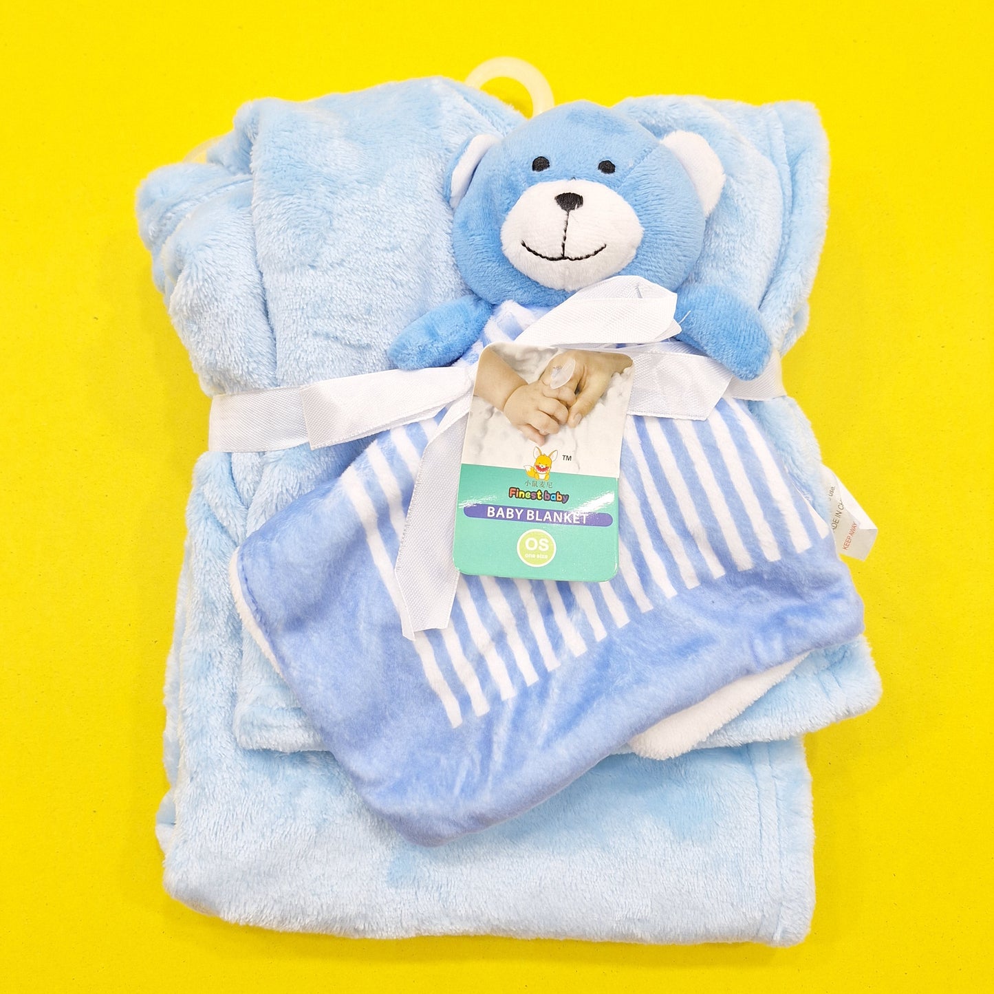 Raccoon Baby - Blanket - Bear - Blue